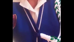 Play College Boy Jerks Off in Women's Lingerie