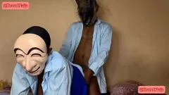 Reproducir Halloween Hookup: Big Naija Student Pussy golpeando