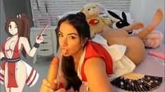 Play Mai Shiranui in Cosplay Wheel of Sex Game: Big Tits, Wet Pussy, and Squirting Fun!